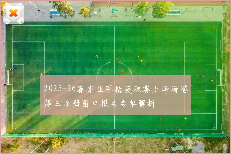 2025-26赛季亚冠精英联赛上海海港第三注册窗口报名名单解析